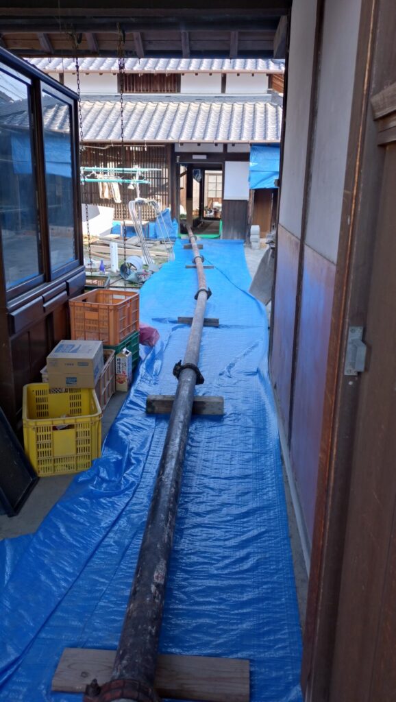 古民家改修工事の現場～耐震改修工事～