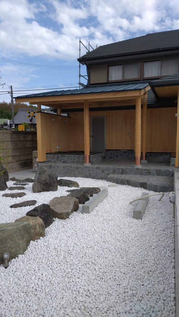 露天風呂工事in紀の川市