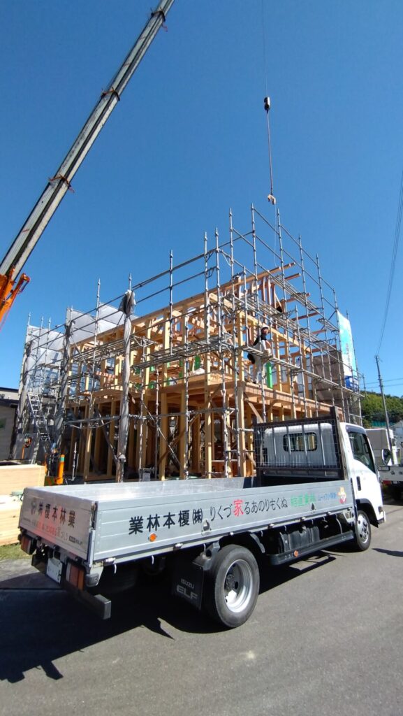 棟上げ完了！和歌山の木で建てる真壁工法の家【耐震等級3】【長期優良住宅】