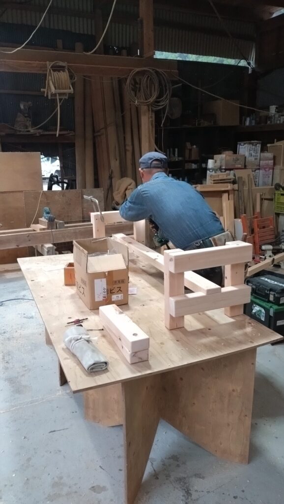 木工教室準備中